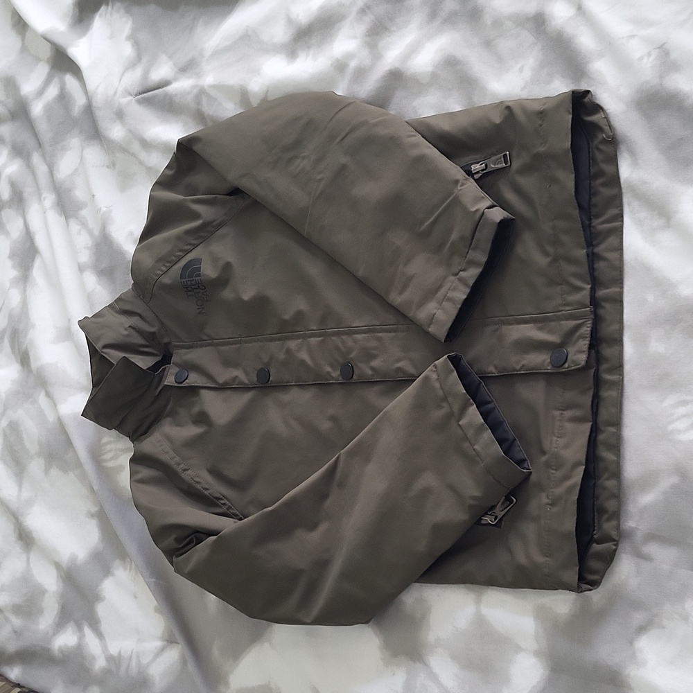 The North Face Kids Olive Green Puffer Jacket